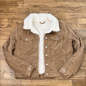 Thread & Supply Corduroy and White Sherpa Jacket
